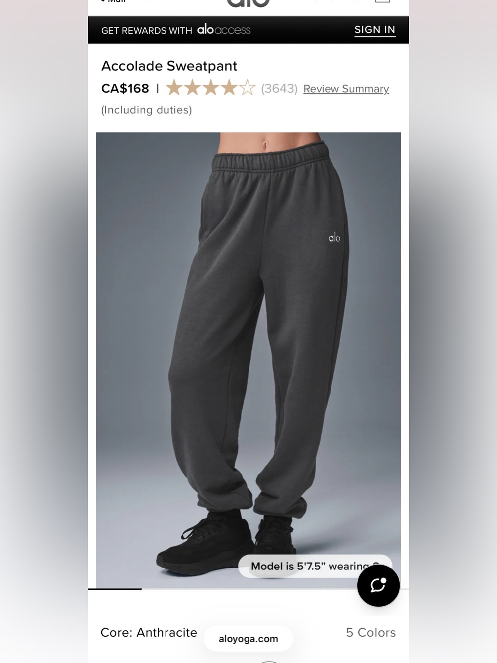 ALO Yoga acolade Sweatpants